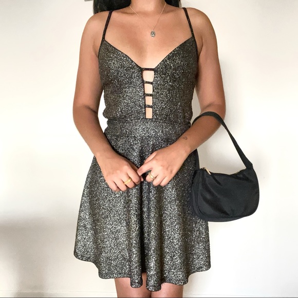 Metallic Charlotte Russe Mini Dress - Picture 3 of 4